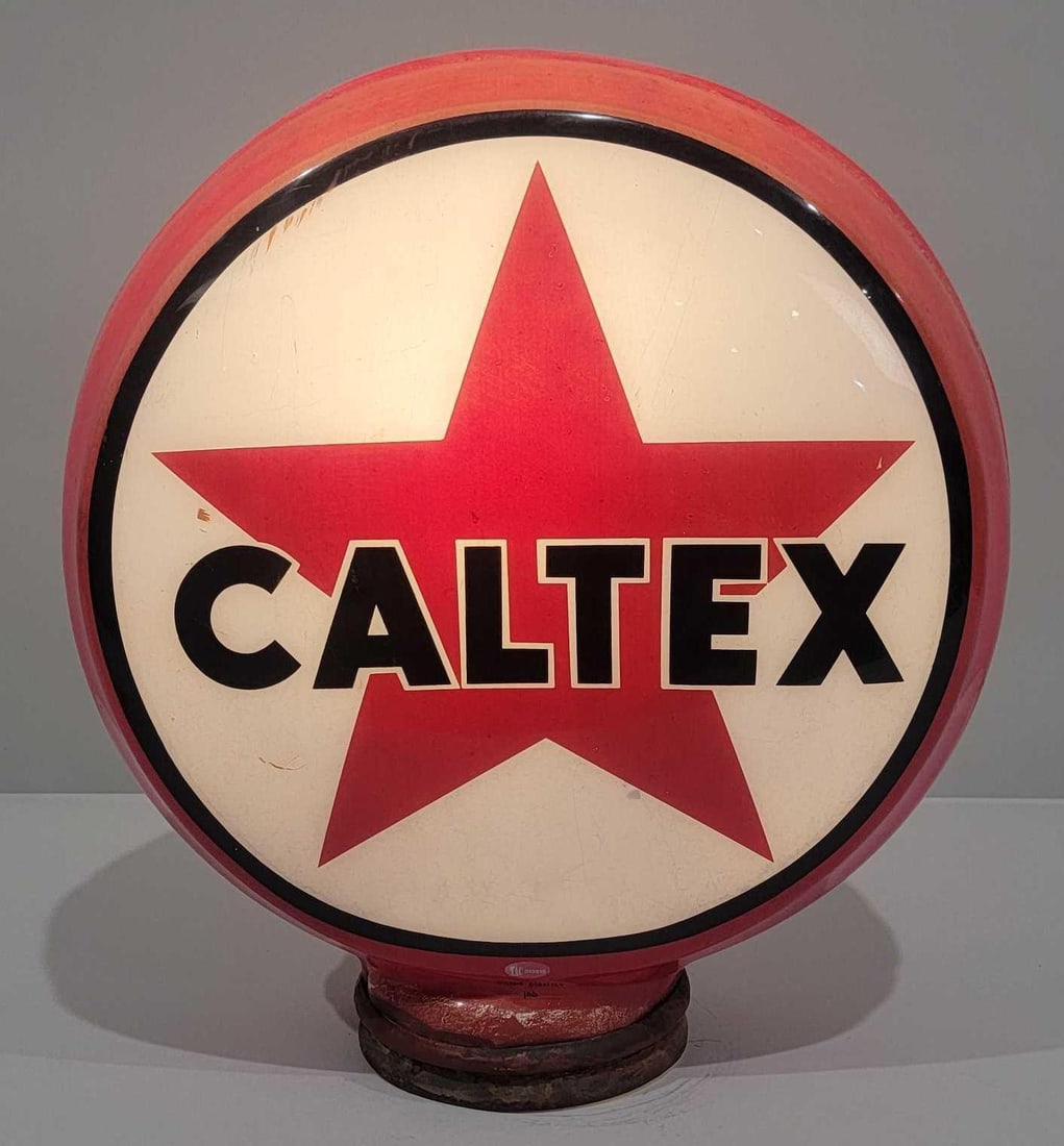 Caltex w/Star Logo 2-Piece Plastic Globe (TAC) (1 of 2)