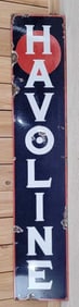 Havoline w/Red Dot Logo Porcelain Sign (TAC)