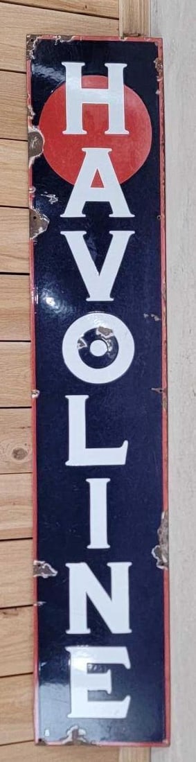 Havoline w/Red Dot Logo Porcelain Sign (TAC) (1 of 5)