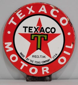 Texaco (black-T) Star Logo Porcelain Lubster Sign (TAC)