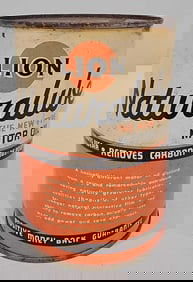 Lion Naturalube Motor Oil One-Quart Round Metal Can (TAC)