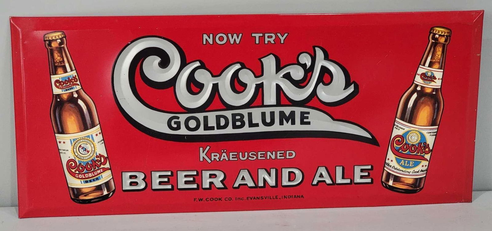 Cook's Goldblume Beer Metal Sign (TAC) (1 of 4)