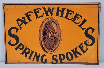 Safewheel Spring Spoke w/Image Metal Sign (TAC)