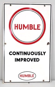 Humble Continuously Improved Porcelain Pump Sign (TAC)