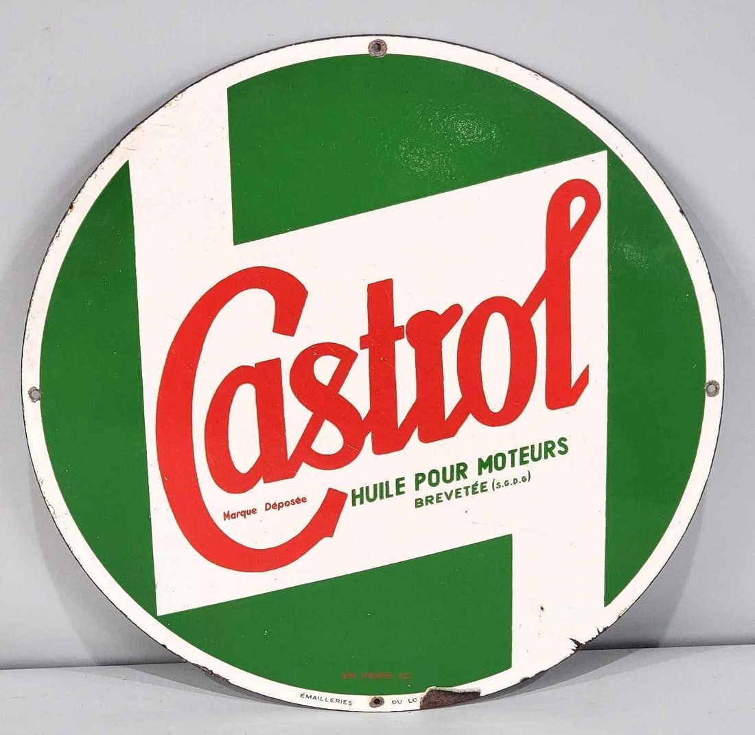 Castrol Huile Pour Moteurs Porcelain Sign (TAC) (1 of 4)