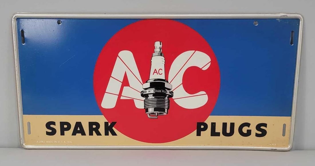 AC Spark Plug w/Image Metal Sign (TAC) (1 of 5)