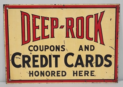 Deep Rock Credit Cards Honored Here Metal Sign (TAC)