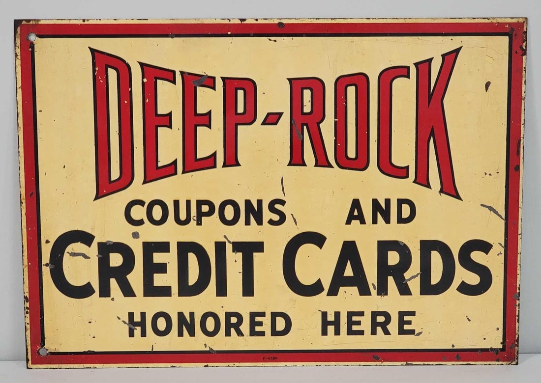 Deep Rock Credit Cards Honored Here Metal Sign (TAC) (1 of 4)