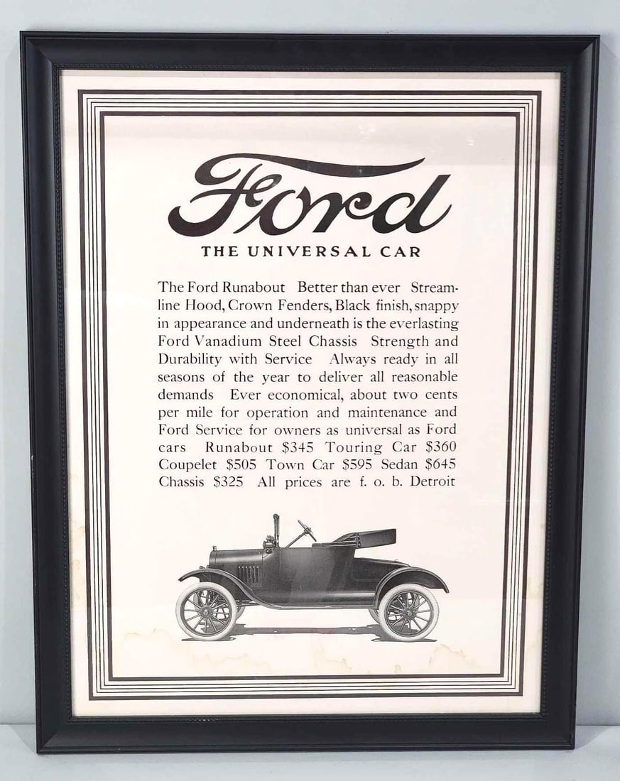 An Original Ford "The Universal Car" Paper Poster Framed (1 of 4)