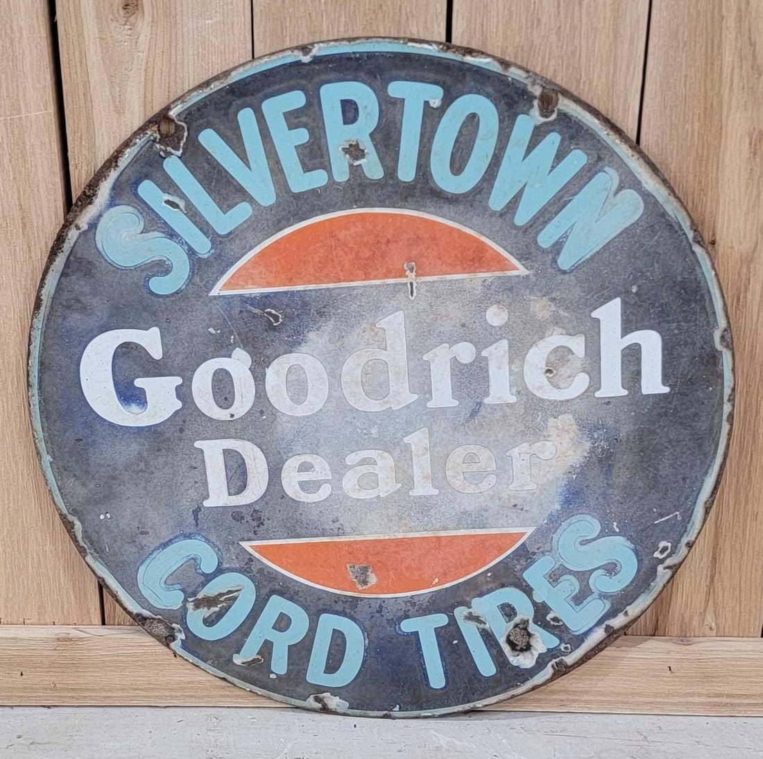 Goodrich Dealer SIlvertown Cord Tires Porcelain Sign (TAC) (1 of 7)