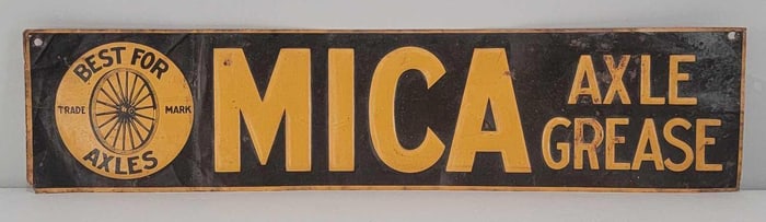 Mica Axle Grease w/Logo Metal Tacker Sign (TAC)