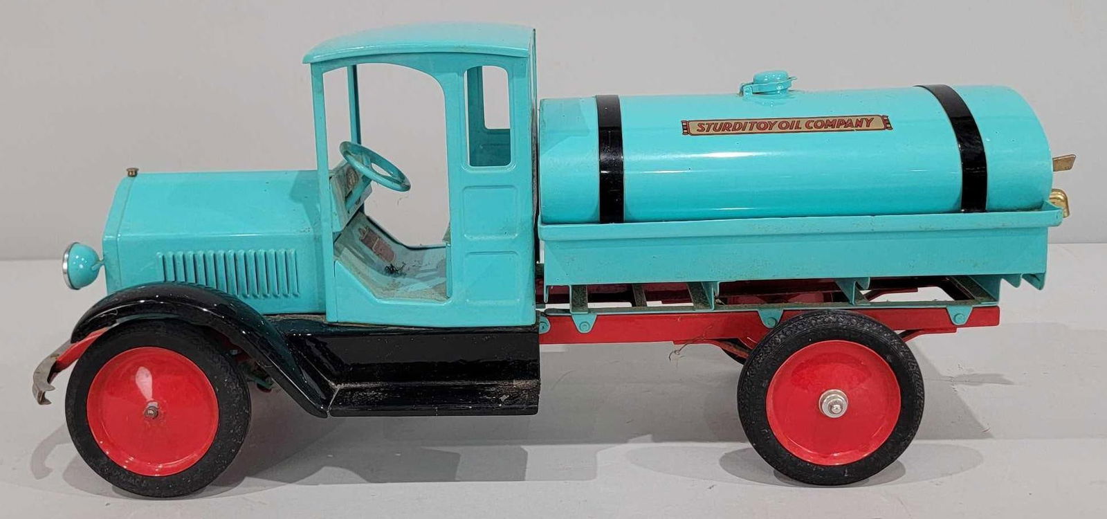 Sturditoy OIl Company Press Steel Tanker Truck (restored): 26"L., the press steel tanker truck has been professionally restored.