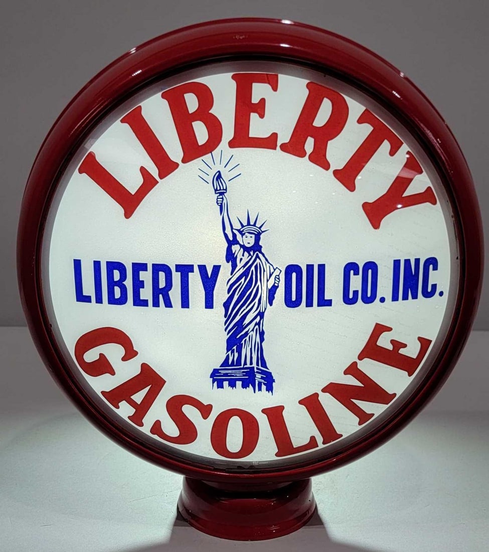 Liberty Gasoline w/Image 15" Single Globe Lens (TAC) (1 of 2)