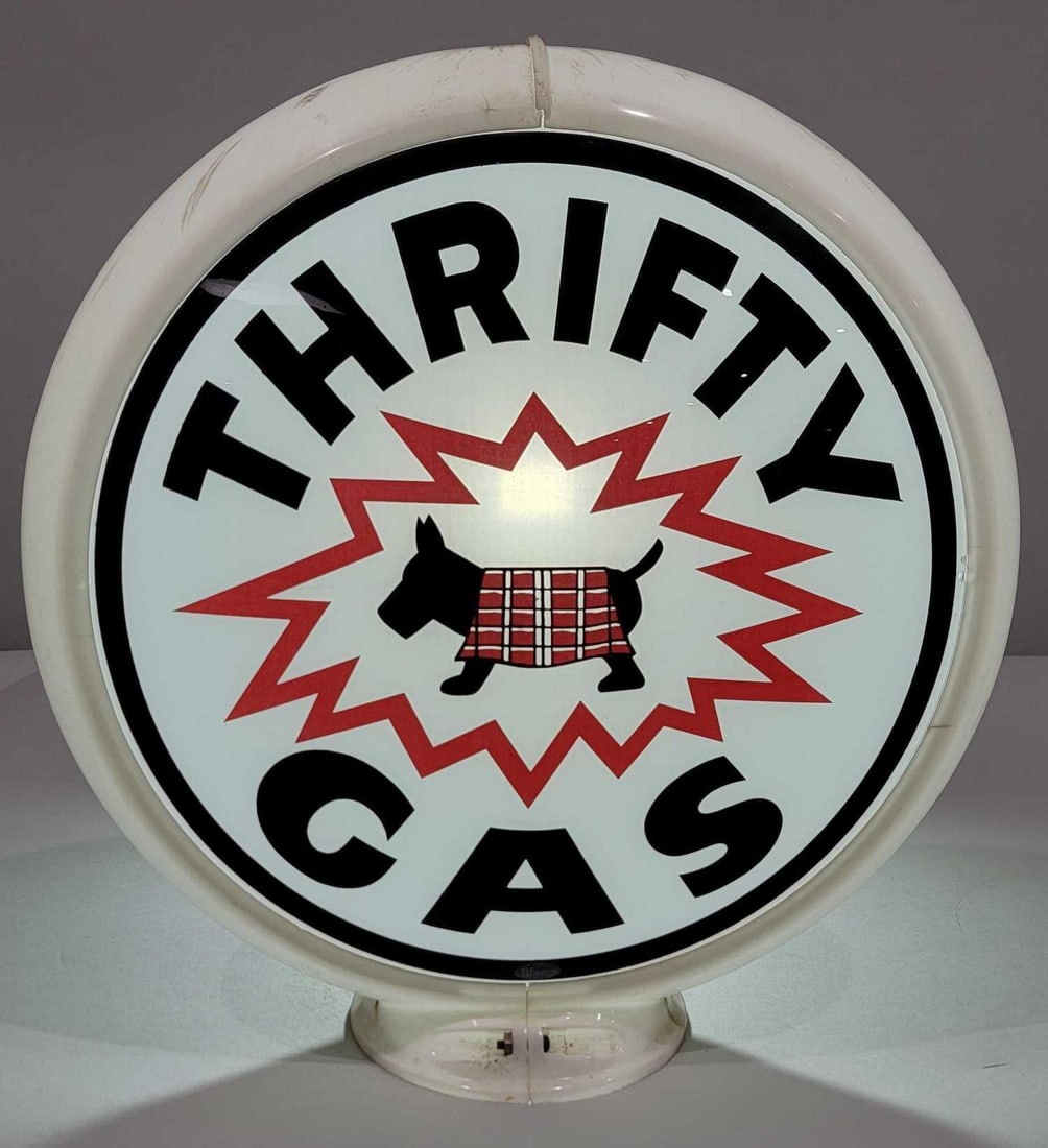 Thrifty Gas w/Scotty Dog Logo 13.5" Single Globe Lens (TAC) (1 of 2)