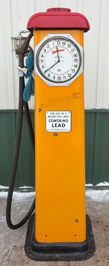 1932 Rush Model #M-2 Clock Face Gas Pump (restored) - 10