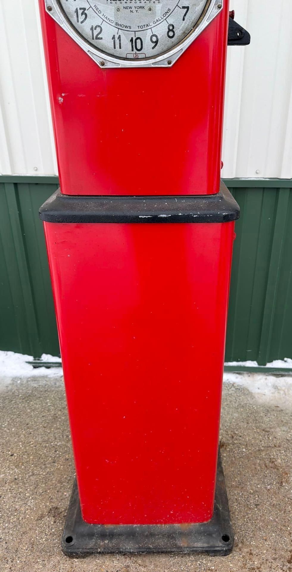 1931 Aqua Model #E-455 Clock Face Gas Pump (restored) - 11