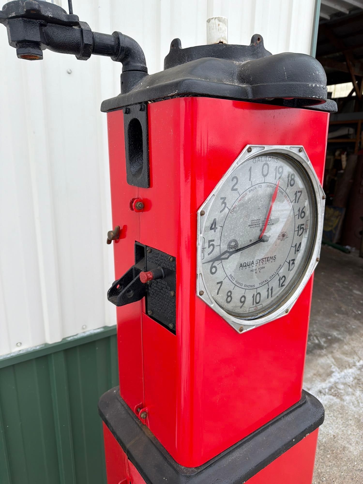 1931 Aqua Model #E-455 Clock Face Gas Pump (restored) - 4