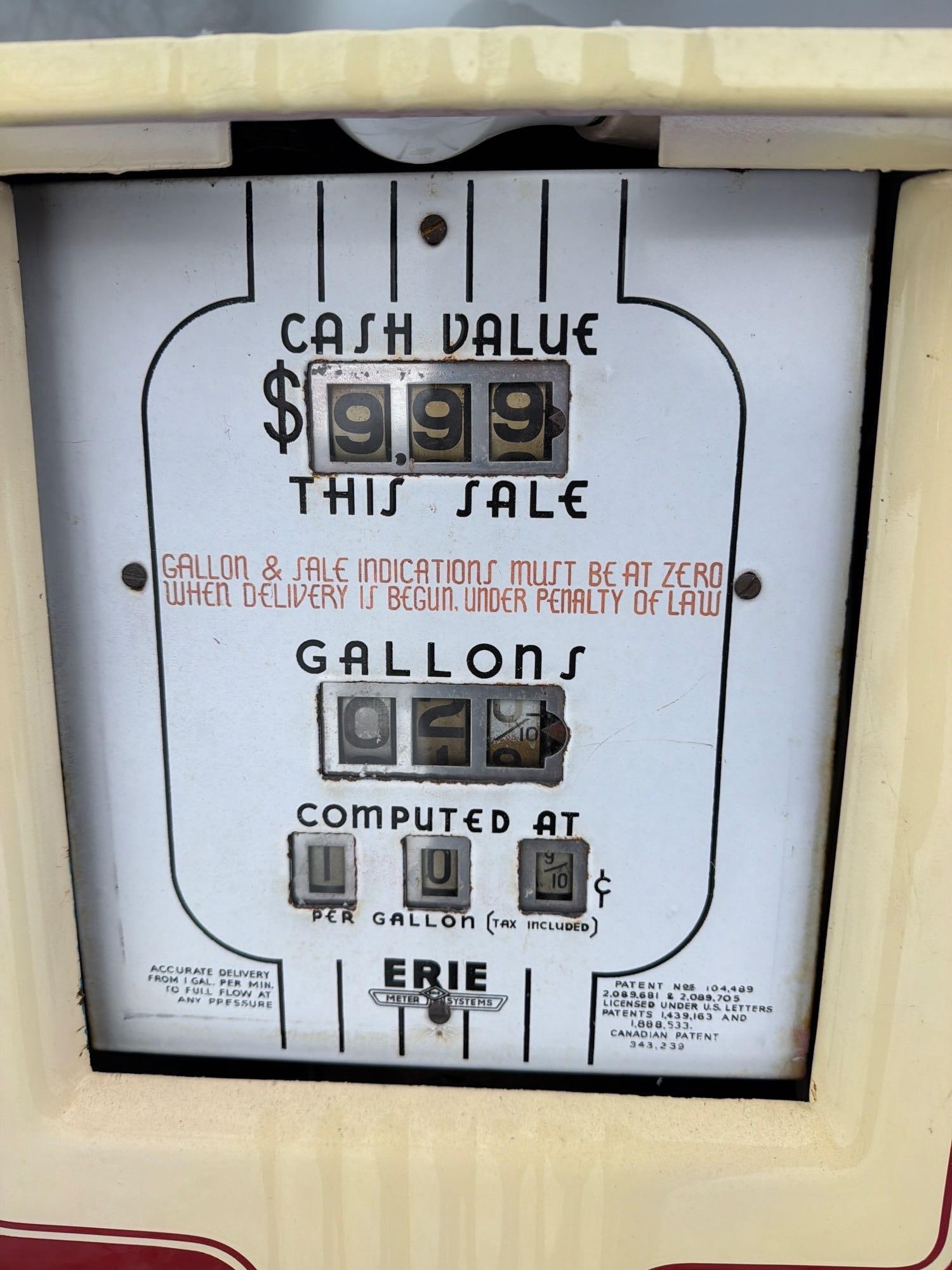 Erie Model #90 Computing Gas Pump (restored) - 12