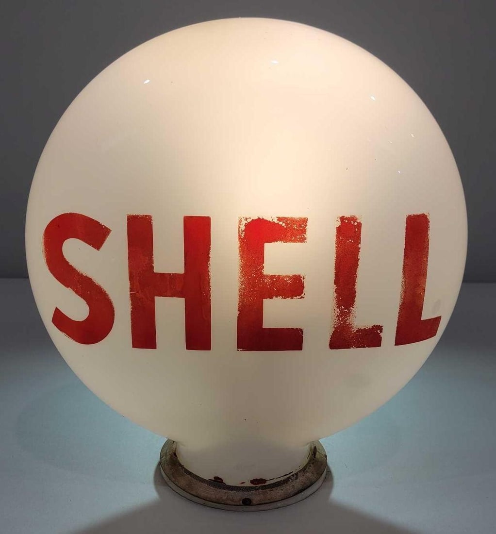 Shell OPB Milk Glass Canteen-Shape Globe (TAC) (1 of 2)