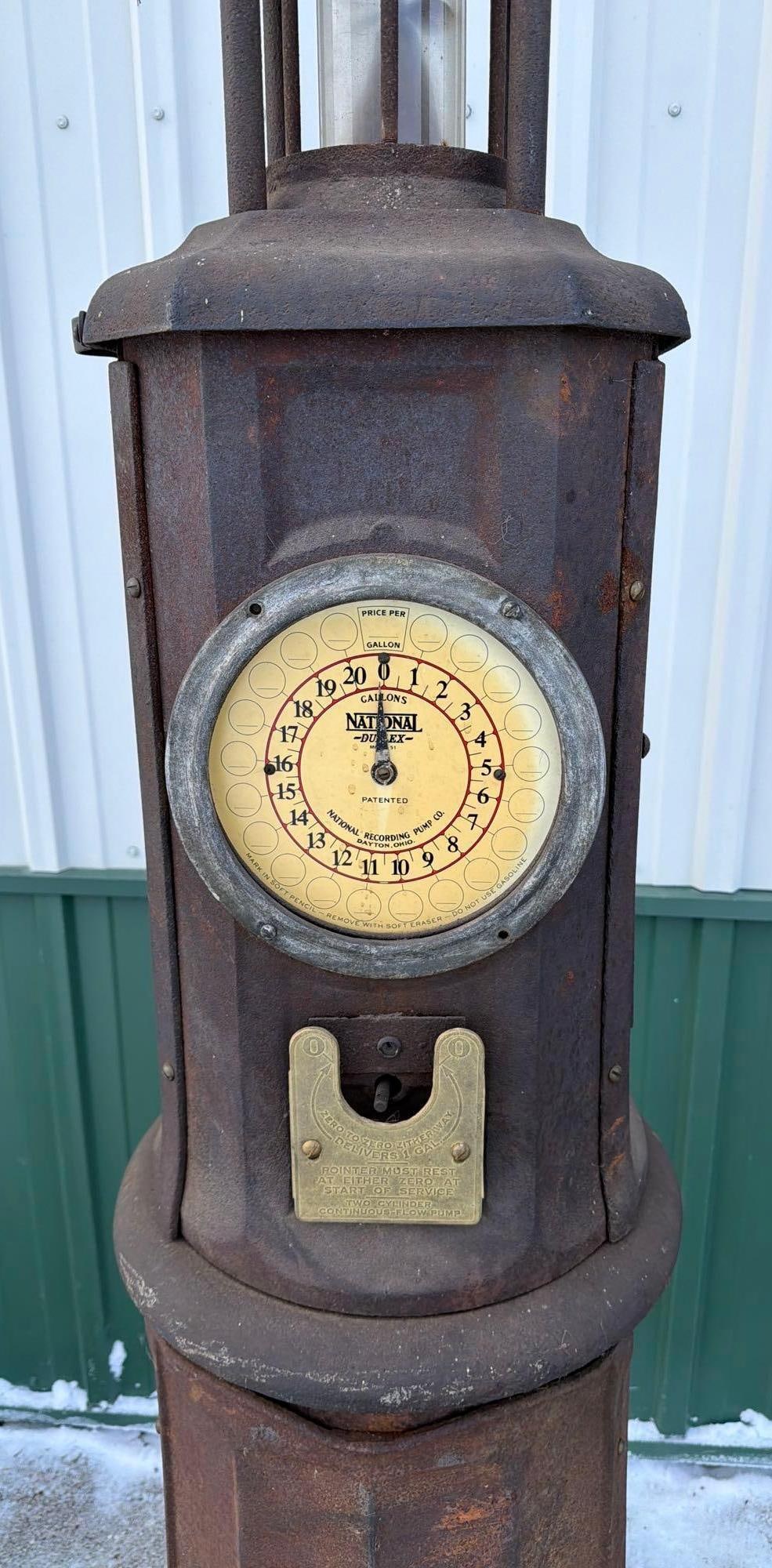 National Arcade Clock Face Gas Pump - 2