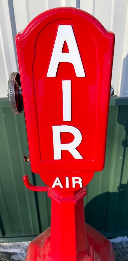 1941 Romort Arno Model #41 Air Meter w/Hose Reel Base - 9