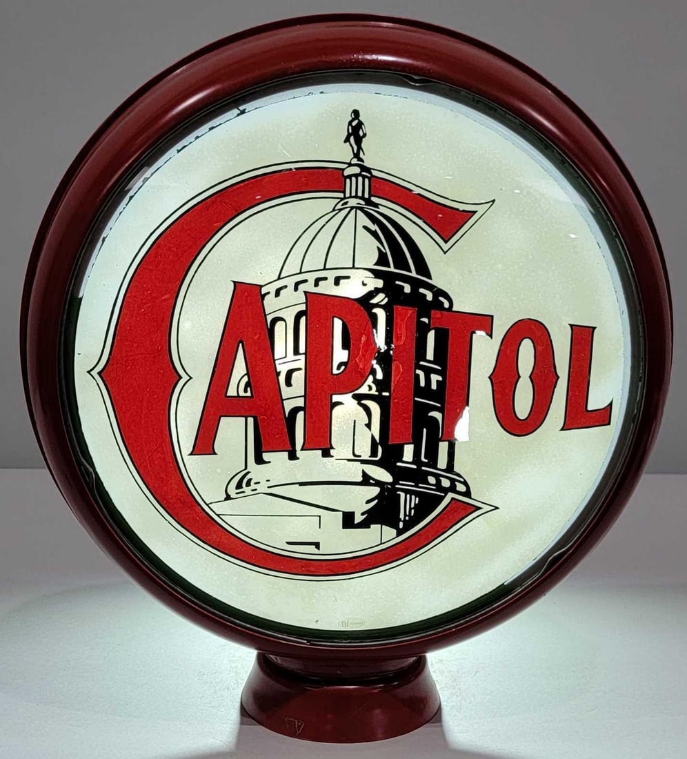 Capitol (gasoline) w/Image 15" Single Globe Lens (TAC) (1 of 2)