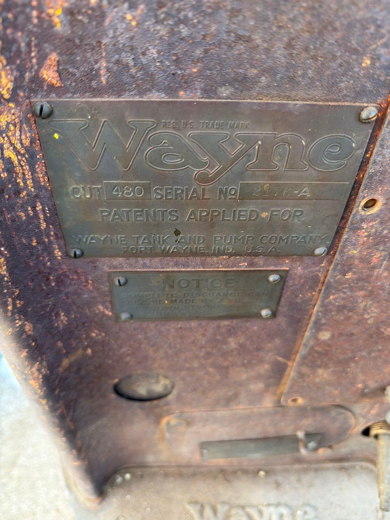 1920's Wayne Model #480 Clock Face Gas Pump - 5