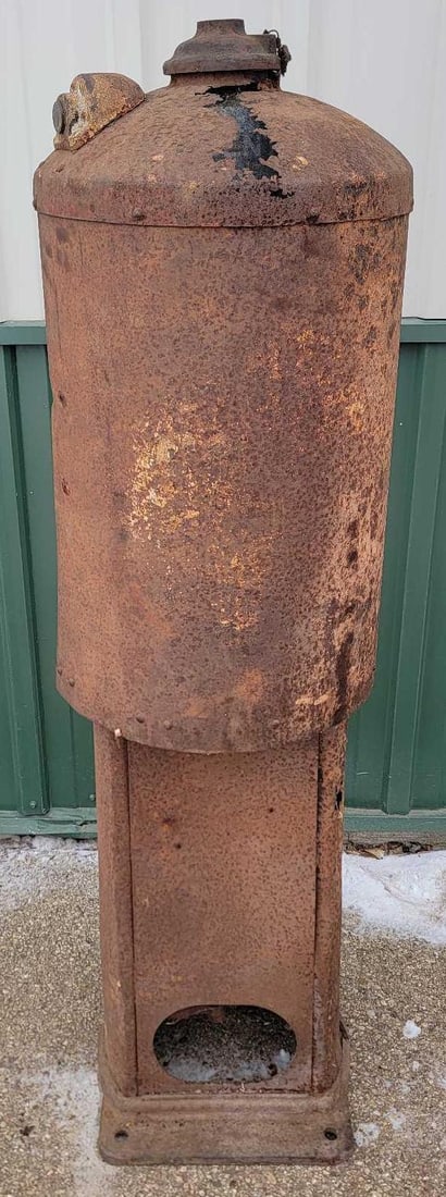 Bowser Red Sentry Curb Gas Pump - 4