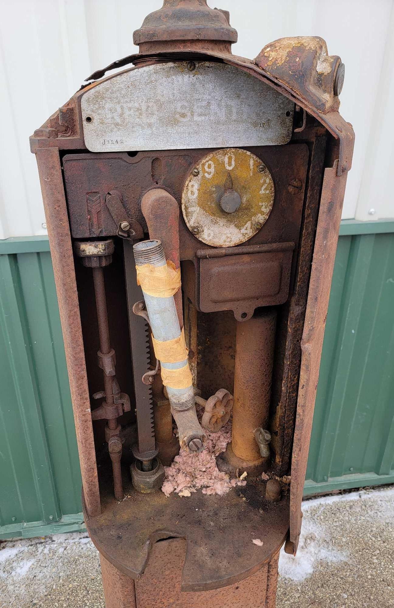 Bowser Red Sentry Curb Gas Pump - 5