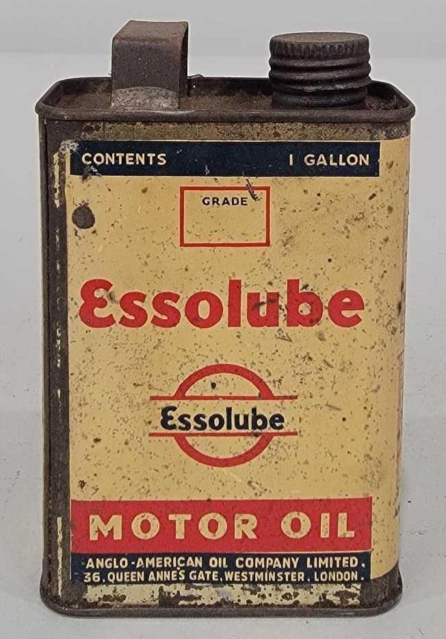 Salesman Sample Essolube One-Gallon Metal Can (1 of 4)