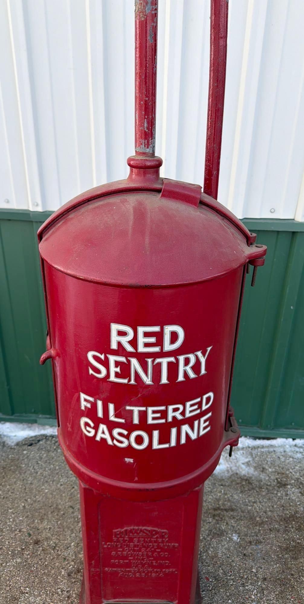 Bowser Red Sentry Curb Gas Pump - 2