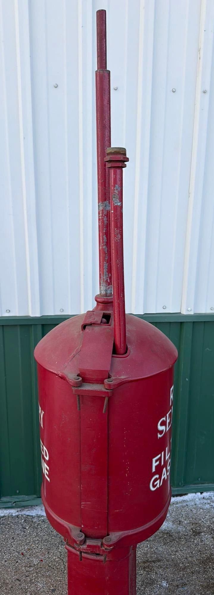 Bowser Red Sentry Curb Gas Pump - 4