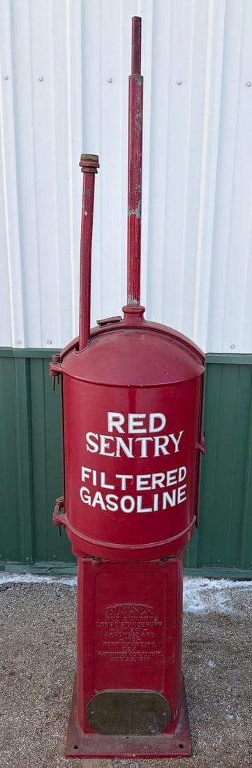 Bowser Red Sentry Curb Gas Pump - 6