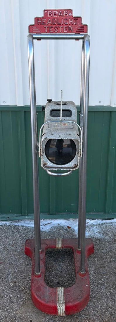 Bear Head Lamp Tester Stand: 64"T., in good condition, has wear. This Item must be picked up in Wisconsin
