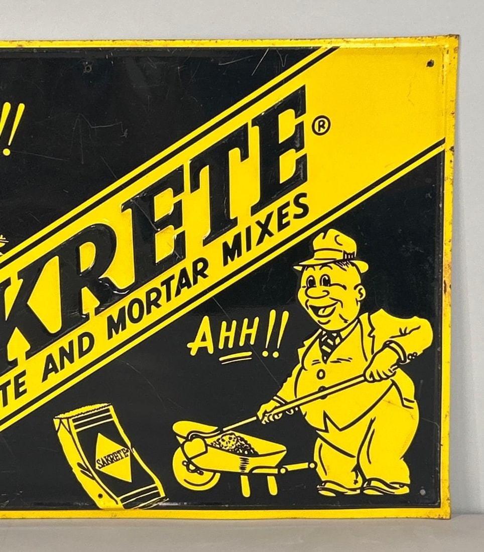 Sakrete Self-Framed Embossed Tin Sign - 3
