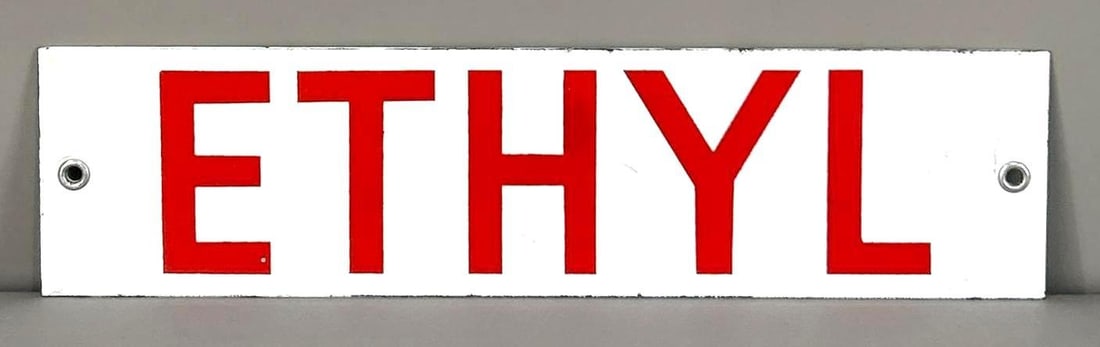 Ethyl Single-Sided Porcelain Strip Sign (1 of 4)