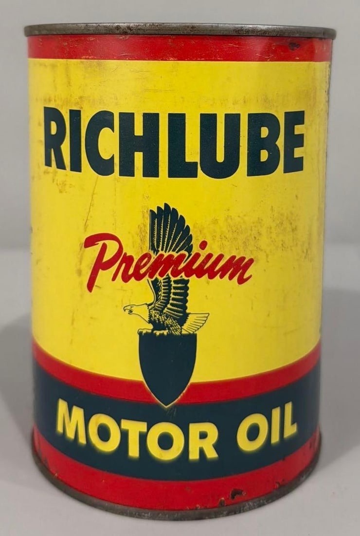 Richfield Richlube Motor Oil Quart Metal Can (1 of 5)