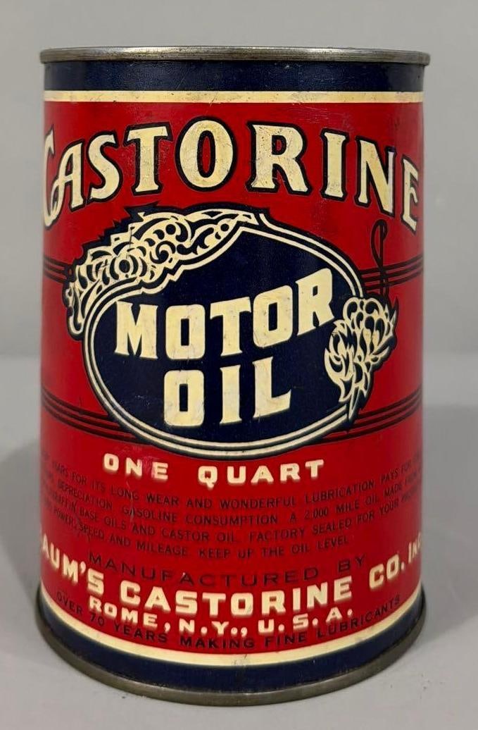Castorine Motor Oil Quart Metal Can (1 of 4)