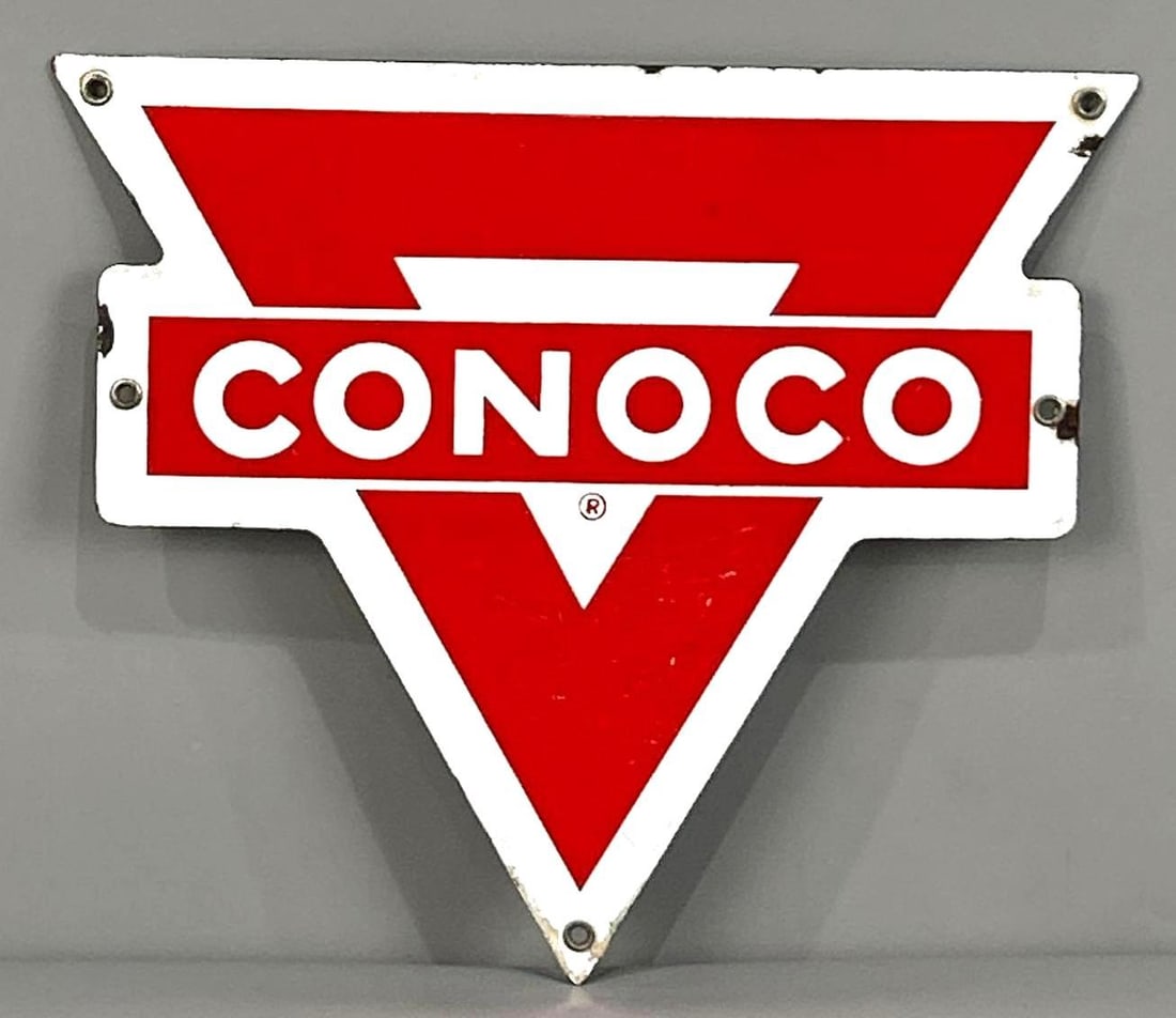 Conoco Porcelain Pump Plate (1 of 3)