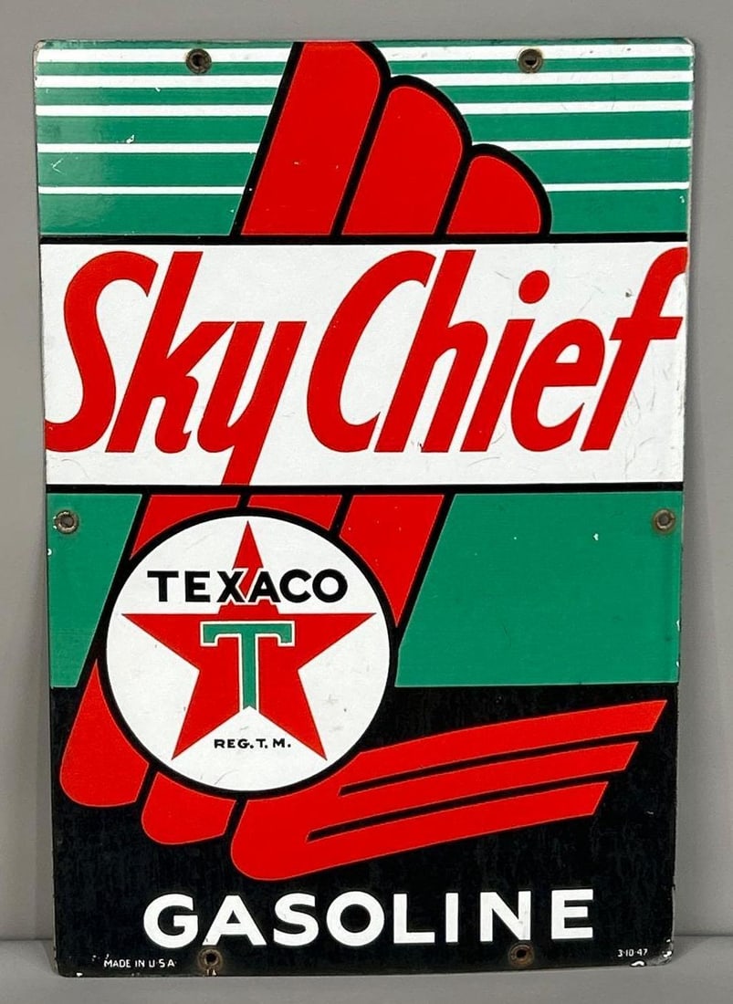 Texaco Sky Chief Porcelain Pump Plate (1 of 5)