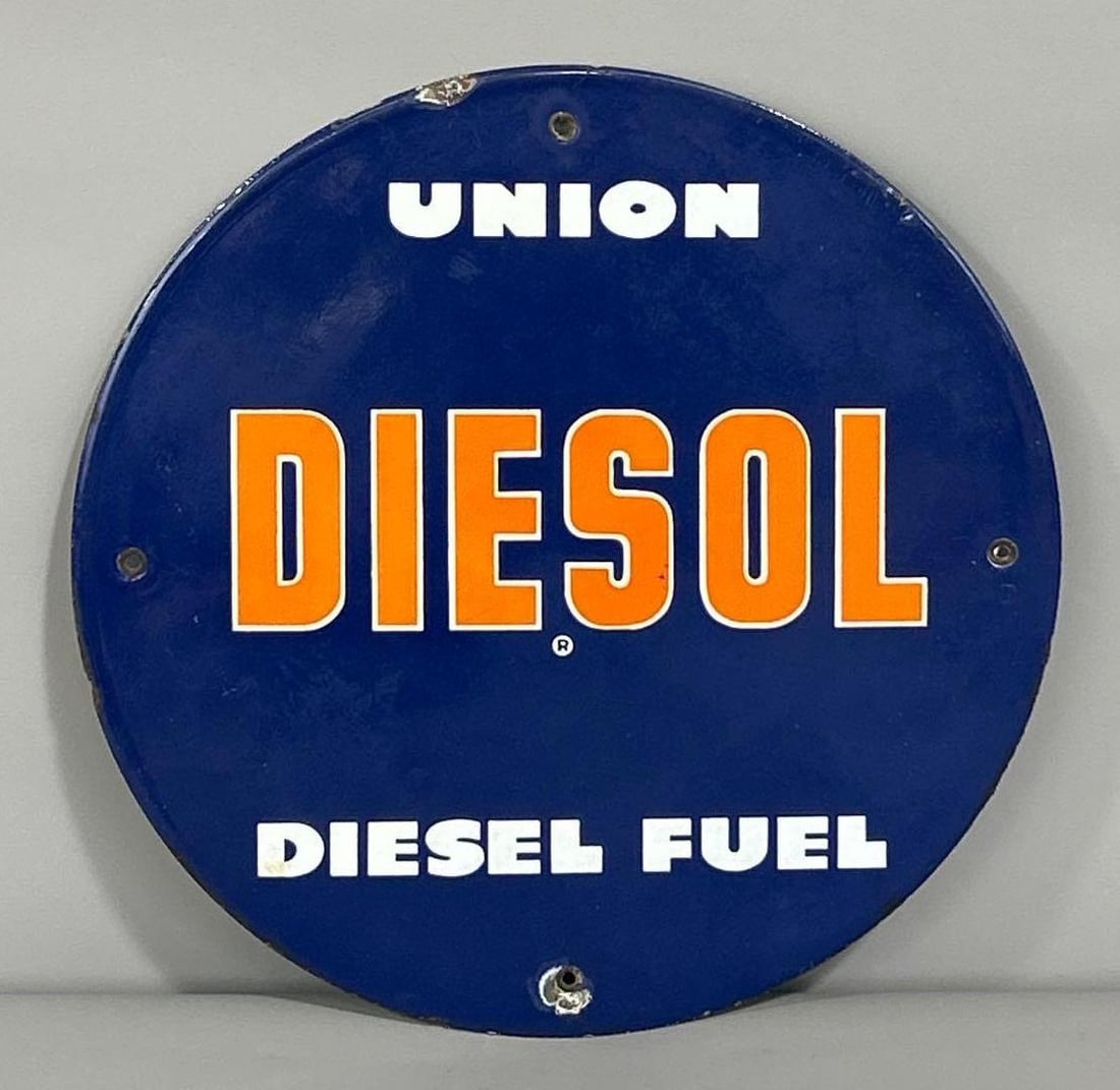 Union Diesol Diesel Fuel Porcelain Pump Sign (TAC) (1 of 5)