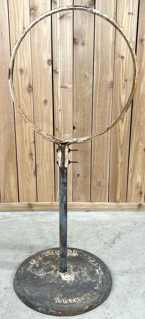 Tidewater Oil Company Lollipop Sign Stand W/ Original Base: 22" x 77". Original base and stand. 