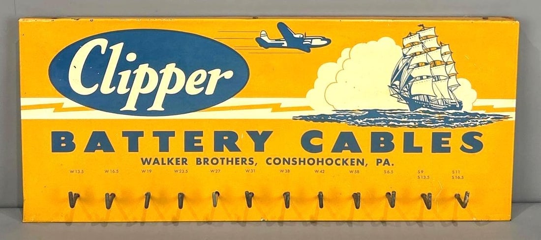 Clipper Battery Cable Metal Display Sign (TAC) (1 of 5)
