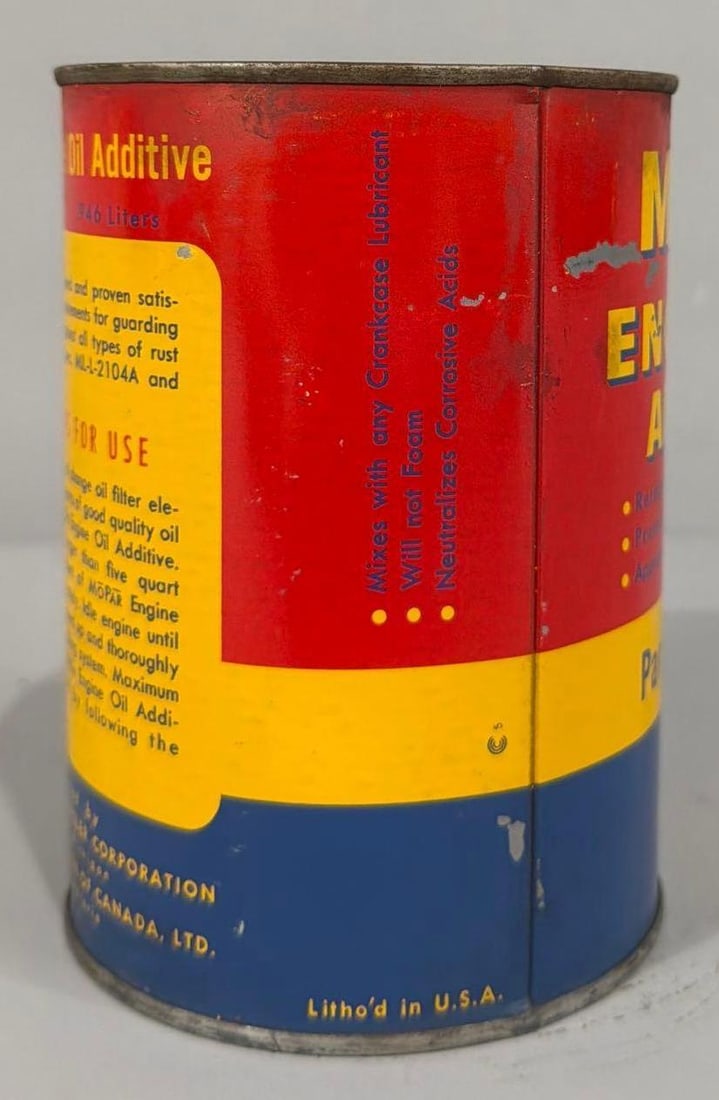 Mopar Engine Oil Additive Quart Metal Can - 3