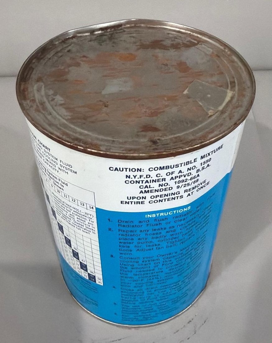 Ford Cooling System Fluid Quart Metal Can - 4