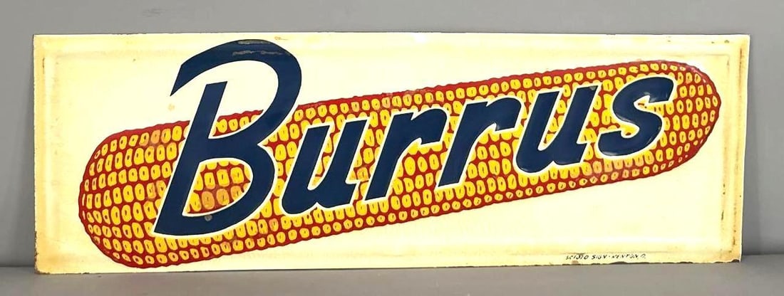 Burrus Self-Framed Tin Sign W/ Corn Graphic (1 of 4)