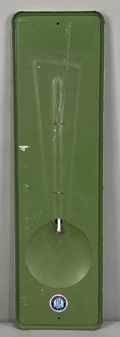 B-1 Lemon -Lime Self-Framed Tin Thermometer - 4