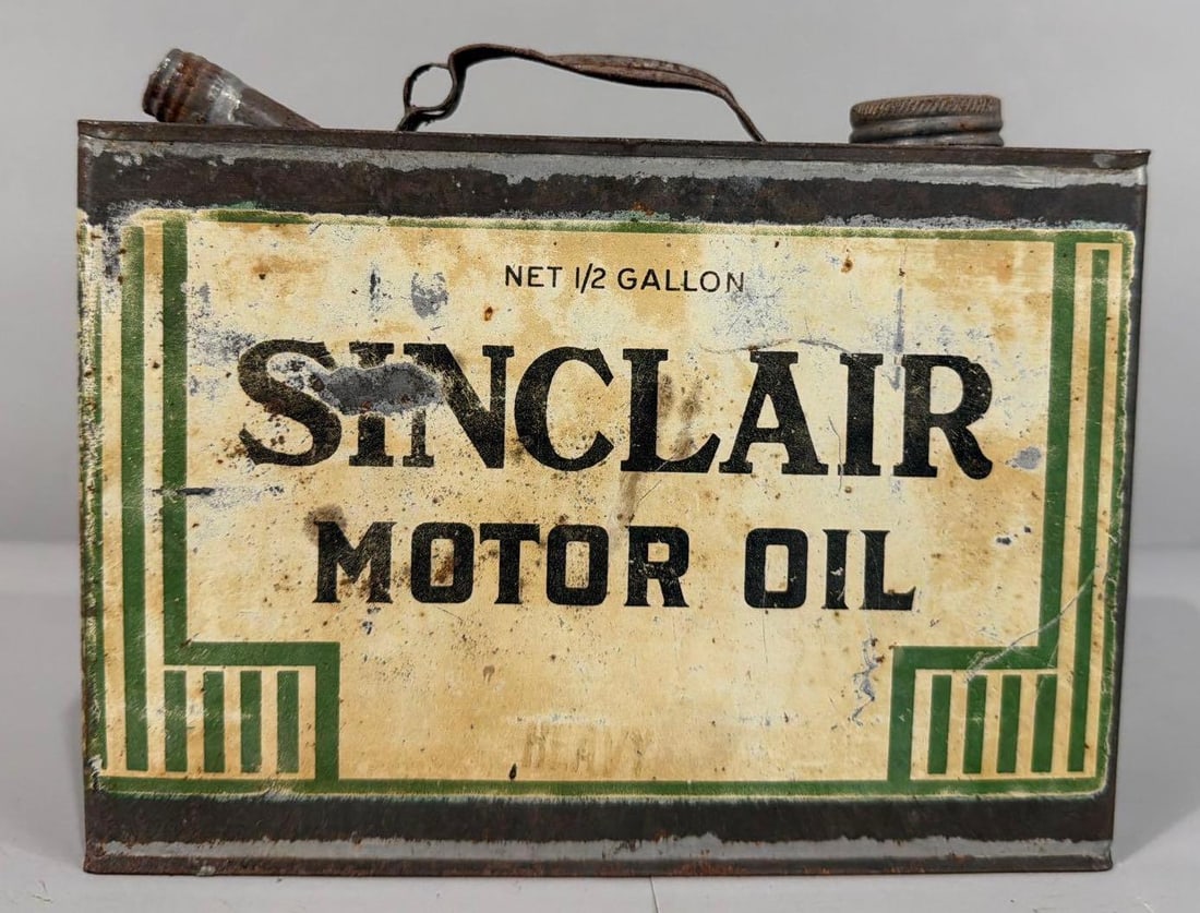 Sinclair Motor Oil Half Gallon Metal Can (1 of 4)