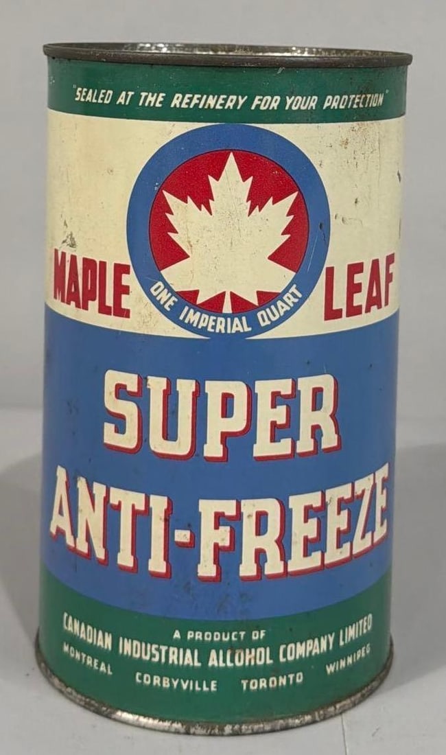 Maple Leaf Anti-Freeze One Imperial Quart Metal Can (1 of 4)
