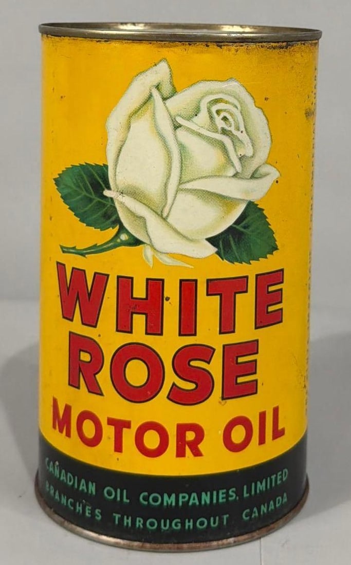 White Rose Motor Oil One Imperial Metal Can (1 of 3)